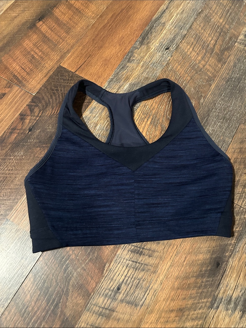 Patagonia Navy and Black Racerback Sports Bra